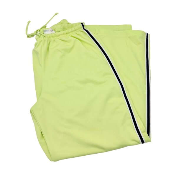 Prospirit Athletic Track Pants Womens Large Lime Green Polyester Elastic Waist - Picture 2 of 10